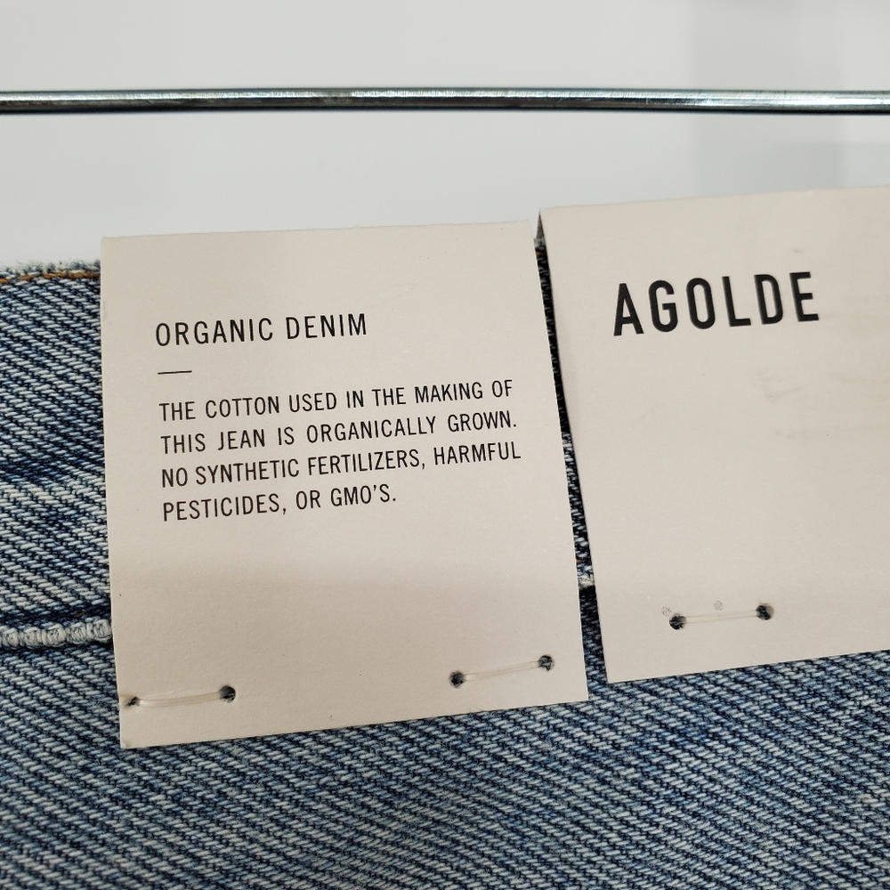 Agolde Criss Cross Upsized Organic Denim Jean Shorts in Momentum NEW WITH TAGS - Picture 7 of 8